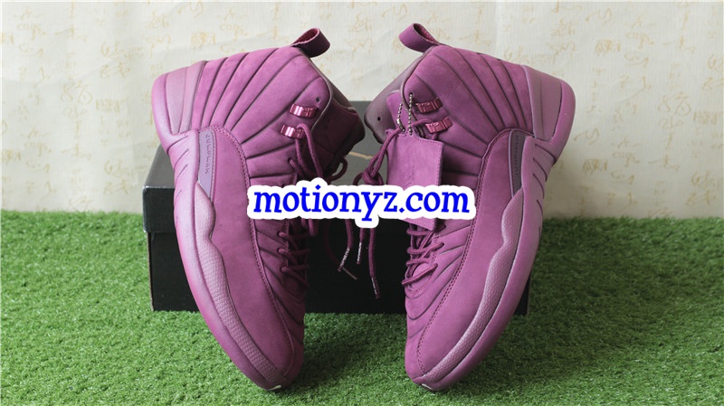 Authentic Air Jordan 12 PSNY Burgundy bordeaux